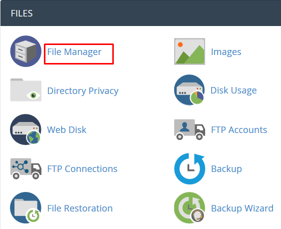 File Manager cpanel